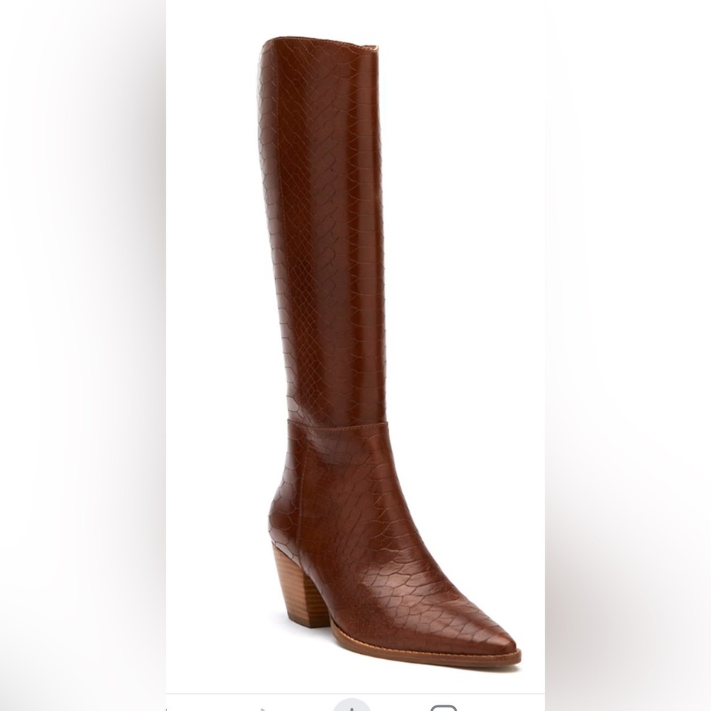 Matisse Bruna Boots in Tobacco Brown Crocodile Sz 8 BRAND NEW
